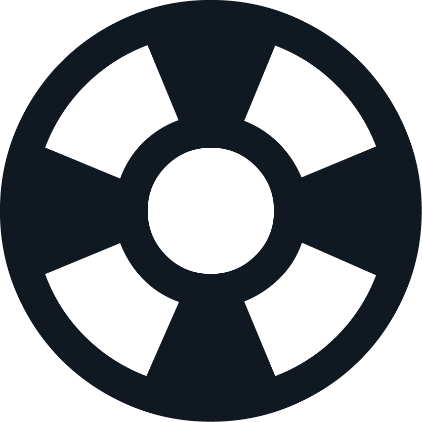 Line icon of a life preserver typically found on a boat